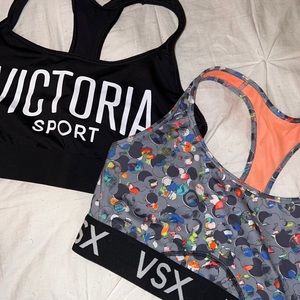 Bundle Of 2 VS Sport Sports Bras size Medium Black Multi Color
